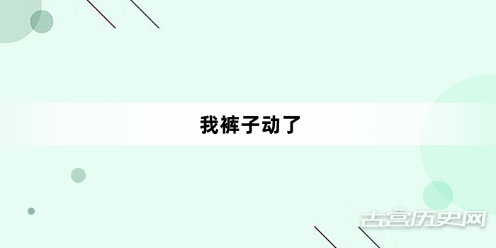 “我裤子动了”网络梗词解释