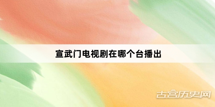 宣武门电视剧在哪个台播出