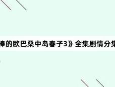 《最棒的欧巴桑中岛春子3》全集剧情分集介绍