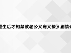 《重生后才知禁欲老公又宠又撩》剧情介绍