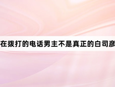现在拨打的电话男主不是真正的白司彦吗