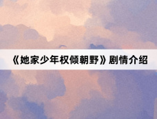 《她家少年权倾朝野》剧情介绍