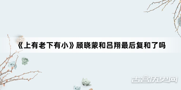 《上有老下有小》顾晓蒙和吕翔最后复和了吗