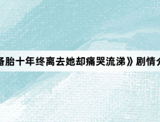 《备胎十年终离去她却痛哭流涕》剧情介绍