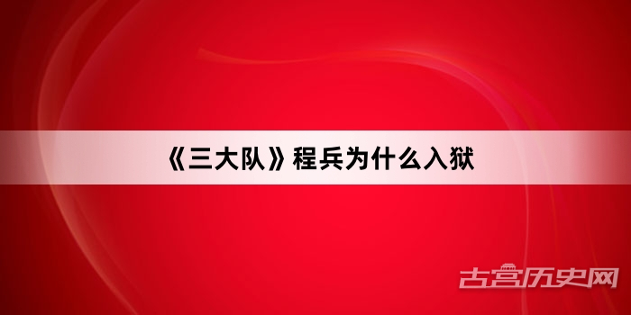 《三大队》程兵为什么入狱