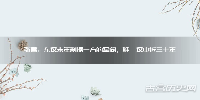 张鲁：东汉末年割据一方的军阀，雄踞汉中近三十年
