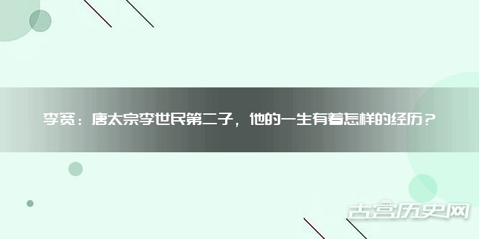 李宽：唐太宗李世民第二子，他的一生有着怎样的经历？