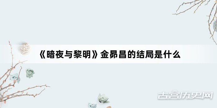 《暗夜与黎明》金昴昌的结局是什么