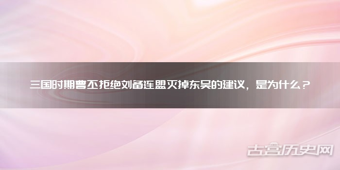 三国时期曹丕拒绝刘备连盟灭掉东吴的建议，是为什么？