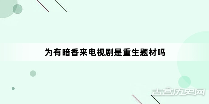 为有暗香来电视剧是重生题材吗