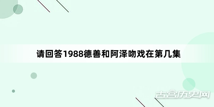 请回答1988德善和阿泽吻戏在第几集