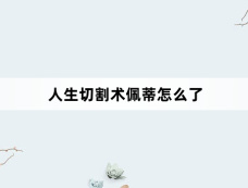 人生切割术佩蒂怎么了