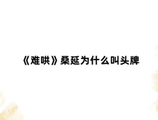 《难哄》桑延为什么叫头牌