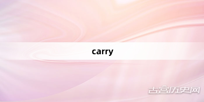 “carry”网络梗词解释
