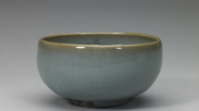 故宫馆藏钧窑天蓝釉墩式碗