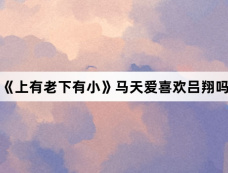 《上有老下有小》马天爱喜欢吕翔吗