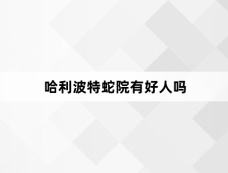 哈利波特蛇院有好人吗