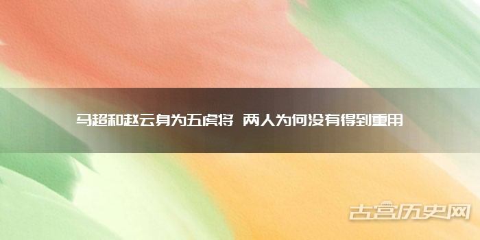 马超和赵云身为五虎将 两人为何没有得到重用