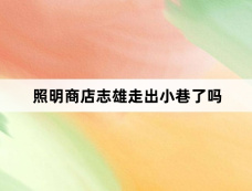 照明商店志雄走出小巷了吗