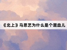 《北上》马思艺为什么是个混血儿