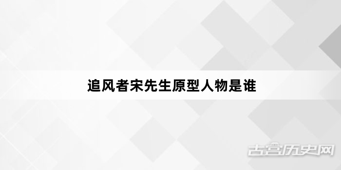 追风者宋先生原型人物是谁