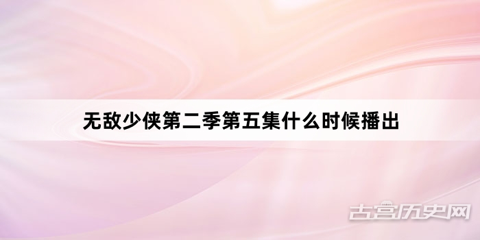 无敌少侠第二季第五集什么时候播出