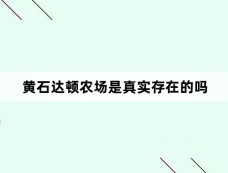 黄石达顿农场是真实存在的吗