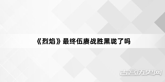 《烈焰》最终伍赓战胜黑珑了吗