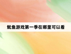 鱿鱼游戏第一季在哪里可以看