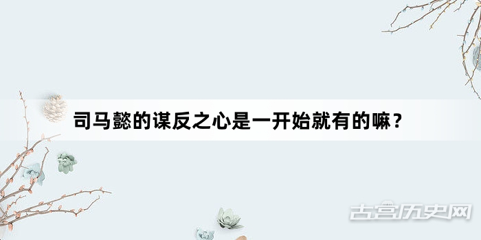 司马懿的谋反之心是一开始就有的嘛？