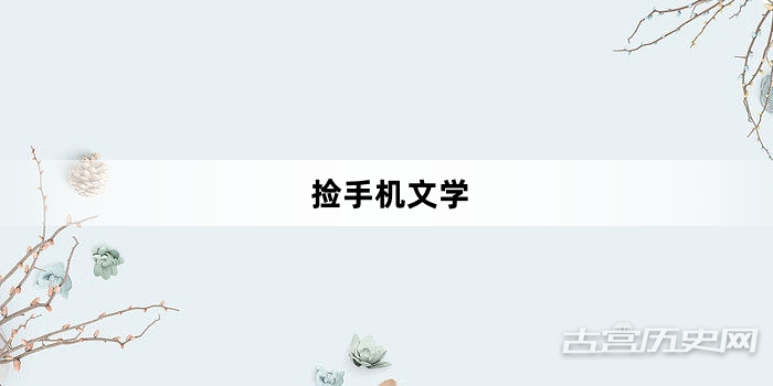 “捡手机文学”网络梗词解释