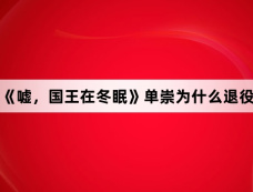 《嘘,国王在冬眠》单崇为什么退役