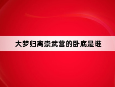 大梦归离崇武营的卧底是谁