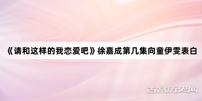 《请和这样的我恋爱吧》徐嘉成第几集向童伊雯表白