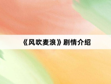 《风吹麦浪》剧情介绍