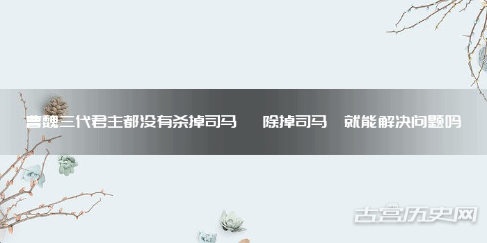 曹魏三代君主都没有杀掉司马懿 除掉司马懿就能解决问题吗