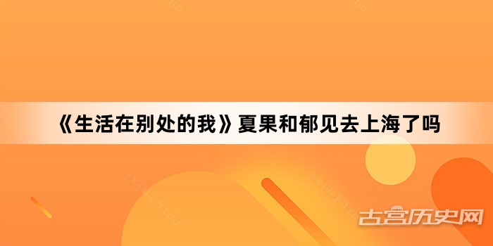 《生活在别处的我》夏果和郁见去上海了吗