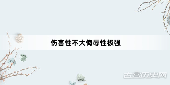 “伤害性不大侮辱性极强”网络梗词解释