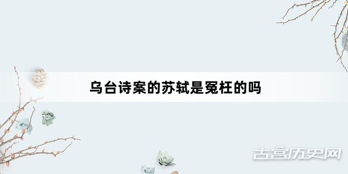 乌台诗案的苏轼是冤枉的吗