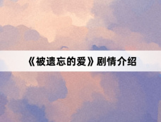 《被遗忘的爱》剧情介绍