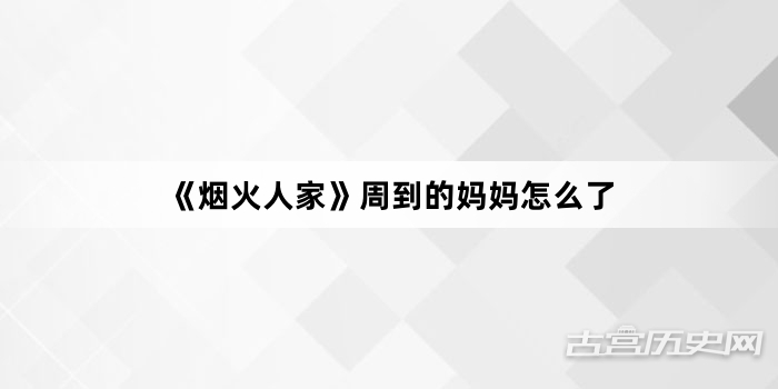《烟火人家》周到的妈妈怎么了