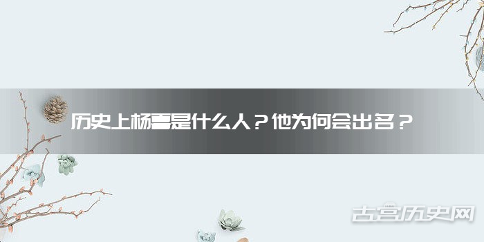 历史上杨喜是什么人？他为何会出名？