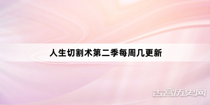人生切割术第二季每周几更新