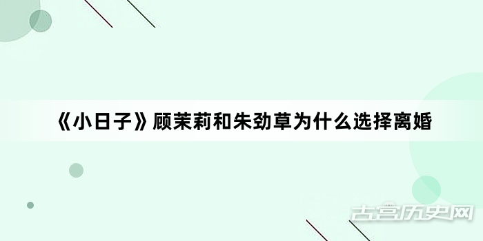 《小日子》顾茉莉和朱劲草为什么选择离婚