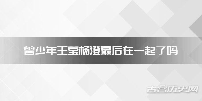 曾少年王莹杨澄最后在一起了吗