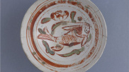 故宫馆藏白釉红绿彩鱼纹碗