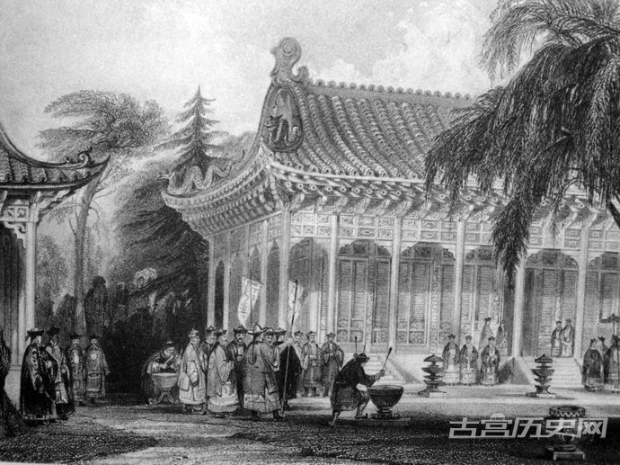 到雍正末年，园内建筑已不少于160座，占地超过3000亩。图为圆明园正大光明殿。
