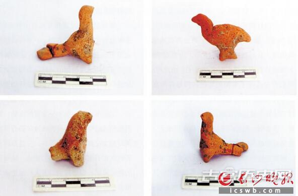 湖南出土史前人陶像和鸟形陶塑 距今4000余年