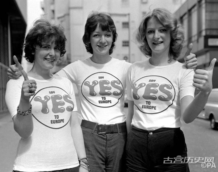 1975年英国脱欧公投旧照