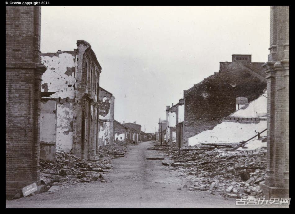 天津法租界被摧毁的房屋。